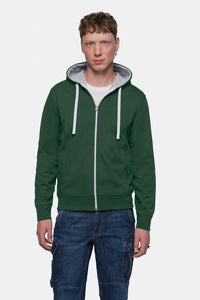 HAKRO Kapuzenjacke Bonded ECO 455 tanne/silber