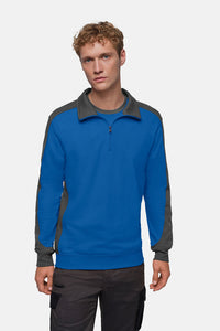 HAKRO Zip-Sweatshirt Contrast MIKRALINAR® 476 royalblau/anthrazit