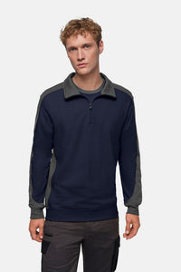 HAKRO Zip-Sweatshirt Contrast MIKRALINAR® 476 tinte/anthrazit