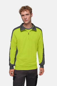 HAKRO Zip-Sweatshirt Contrast MIKRALINAR® 476 kiwi/anthrazit