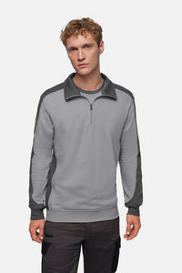 HAKRO Zip-Sweatshirt Contrast MIKRALINAR® 476 titan/anthrazit