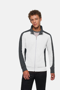 HAKRO Sweatjacke Contrast MIKRALINAR® 477 weiß/anthrazit