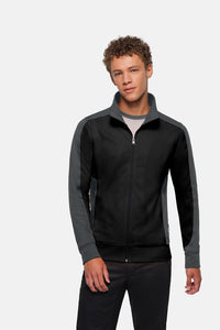 HAKRO Sweatjacke Contrast MIKRALINAR® 477 schwarz/anthrazit