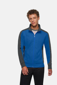 HAKRO Sweatjacke Contrast MIKRALINAR® 477 royalblau/anthrazit