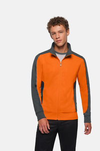 HAKRO Sweatjacke Contrast MIKRALINAR® 477 orange/anthrazit