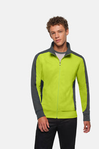 HAKRO Sweatjacke Contrast MIKRALINAR® 477 kiwi/anthrazit