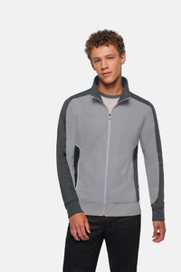 HAKRO Sweatjacke Contrast MIKRALINAR® 477 titan/anthrazit