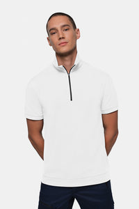 HAKRO Zip-Shirt Piqué MIKRALINAR® ECO 534 weiß