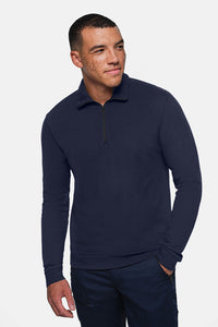 HAKRO Zip-Longsleeve Piqué MIKRALINAR® ECO 535 tinte