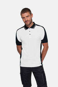 HAKRO Poloshirt Contrast  MIKRALINAR® ECO 539 weiß/schwarz