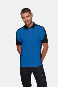 HAKRO Poloshirt Contrast  MIKRALINAR® ECO 539 royalblau/schwarz