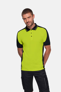 HAKRO Poloshirt Contrast  MIKRALINAR® ECO 539 kiwi/schwarz