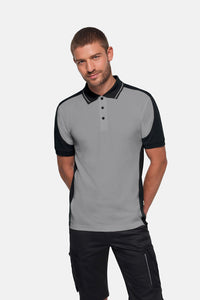 HAKRO Poloshirt Contrast  MIKRALINAR® ECO 539 titan/schwarz