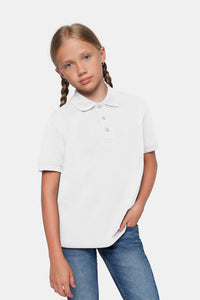 HAKRO Kinder Poloshirt Bio-Baumwolle 545 weiß
