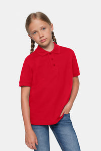 HAKRO Kinder Poloshirt Bio-Baumwolle 545 rot