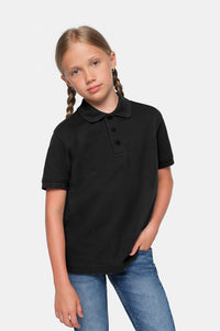 HAKRO Kinder Poloshirt Bio-Baumwolle 545 schwarz
