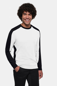 HAKRO Sweatshirt Contrast MIKRALINAR® ECO 549 weiß/schwarz