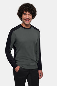 HAKRO Sweatshirt Contrast MIKRALINAR® ECO 549 anthrazit/schwarz