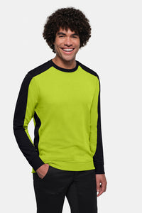 HAKRO Sweatshirt Contrast MIKRALINAR® ECO 549 kiwi/schwarz