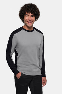 HAKRO Sweatshirt Contrast MIKRALINAR® ECO 549 titan/schwarz