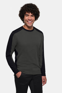 HAKRO Sweatshirt Contrast MIKRALINAR® ECO 549 karbongrau/schwarz