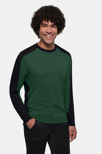 HAKRO Sweatshirt Contrast MIKRALINAR® ECO 549 tanne/schwarz