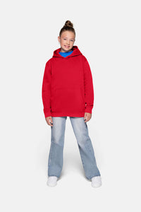 HAKRO Kinder Kapuzen-Sweatshirt Bio-Baumwolle 562 rot