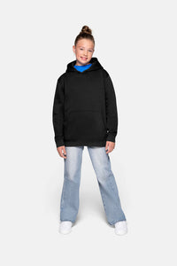 HAKRO Kinder Kapuzen-Sweatshirt Bio-Baumwolle 562 schwarz