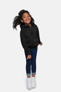 HAKRO Kinder Kapuzen-Sweatjacke Bio-Baumwolle 565 schwarz