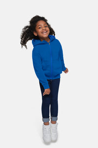 HAKRO Kinder Kapuzen-Sweatjacke Bio-Baumwolle 565 royalblau