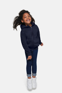HAKRO Kinder Kapuzen-Sweatjacke Bio-Baumwolle 565 tinte