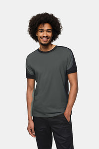 HAKRO T-Shirt Contrast MIKRALINAR® ECO 590 anthrazit/schwarz