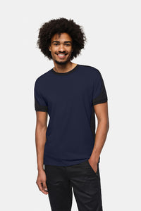 HAKRO T-Shirt Contrast MIKRALINAR® ECO 590 tinte/schwarz