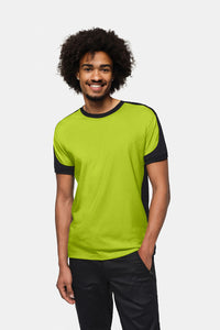 HAKRO T-Shirt Contrast MIKRALINAR® ECO 590 kiwi/schwarz
