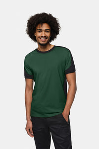 HAKRO T-Shirt Contrast MIKRALINAR® ECO 590 tanne/schwarz