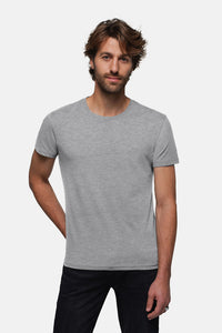 HAKRO T-Shirt Bio-Baumwolle 593 grau meliert