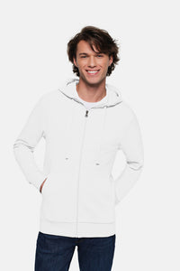 HAKRO Kapuzen-Sweatjacke Premium 605 weiß