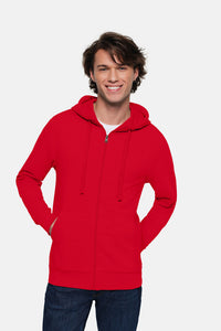 HAKRO Kapuzen-Sweatjacke Premium 605 rot
