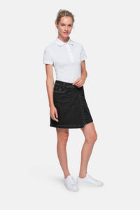 HAKRO Damen 5-Pocket-Jeansskort X-Stretch ECO 732 schwarz