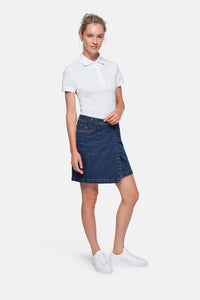 HAKRO Damen 5-Pocket-Jeansskort X-Stretch ECO 732 indigo
