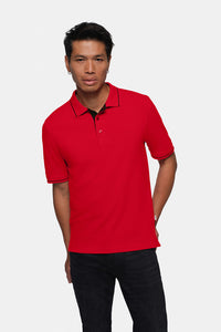 HAKRO Poloshirt Casual 803 rot/schwarz