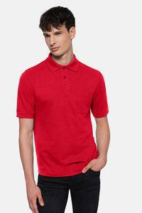 HAKRO Pocket-Poloshirt MIKRALINAR® 812 rot