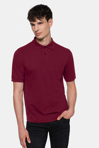 HAKRO Pocket-Poloshirt MIKRALINAR® 812 weinrot
