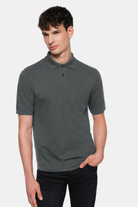 HAKRO Pocket-Poloshirt MIKRALINAR® 812 anthrazit
