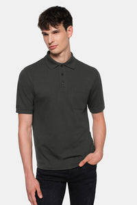 HAKRO Pocket-Poloshirt MIKRALINAR® 812 karbongrau