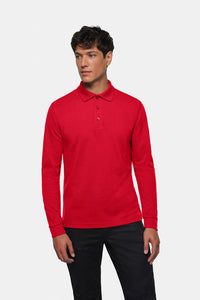 HAKRO Longsleeve-Poloshirt MIKRALINAR® 815 rot