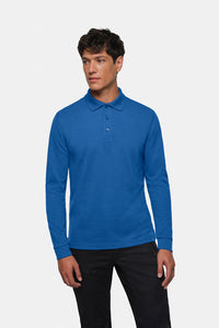 HAKRO Longsleeve-Poloshirt MIKRALINAR® 815 royalblau