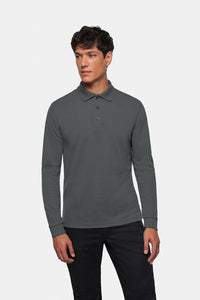 HAKRO Longsleeve-Poloshirt MIKRALINAR® 815 anthrazit