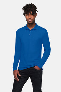 HAKRO Pocket-Longsleeve-Polo MIKRALINAR® ECO 817 royalblau