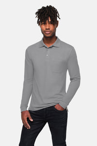 HAKRO Pocket-Longsleeve-Polo MIKRALINAR® ECO 817 titan